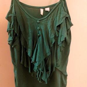 Green and purple blouses